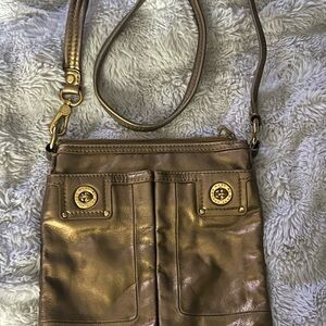 Marc Jacobs Shiny Brown Crossbody Bag
